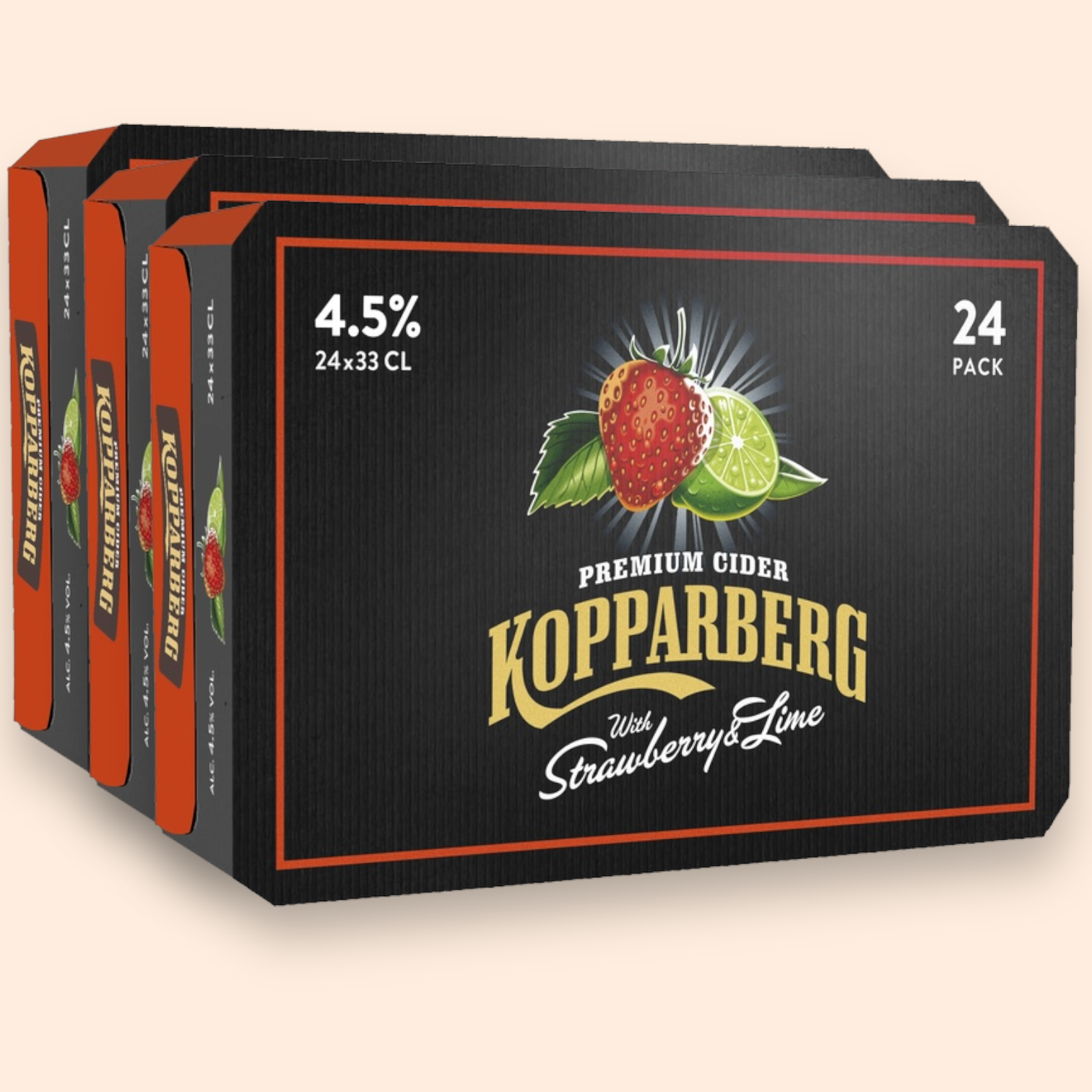 Voordeel pakket Kopparberg Strawberry & Lime (3 X 24 X 0,33l blik)